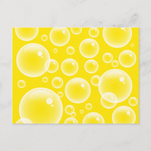 Yellow Bubbles Postcard (Front)