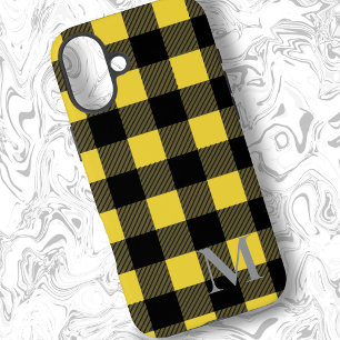 Yellow Buffalo Plaid Check iPhone 16 Plus Case