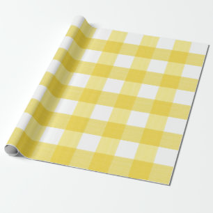 Yellow Buffalo Plaid Wrapping Paper