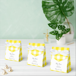 Yellow Buffalo Plain Baby Shower Thank You Favour Box