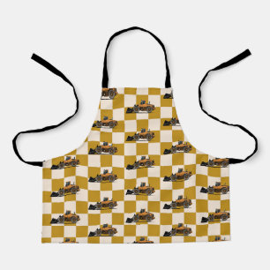 Yellow Bulldozer Construction Boys Birthday  Apron