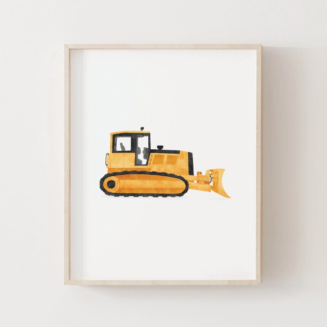 Yellow Bulldozer Contruction Kids Room Decor (Creator Uploaded)