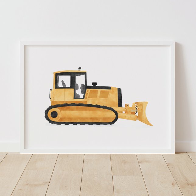 Yellow Bulldozer Contruction Kids Room Decor (Creator Uploaded)
