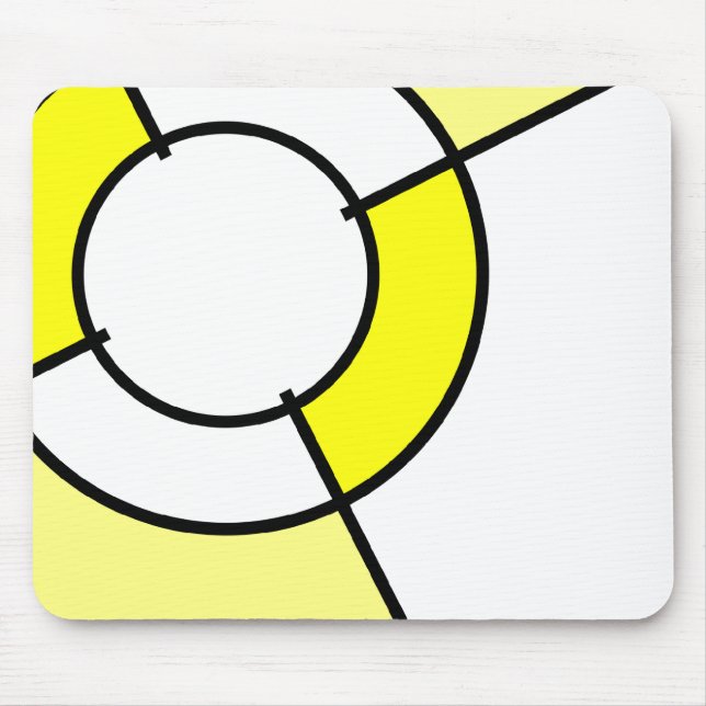 yellow bullseye mouse pad (Front)
