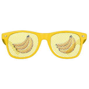 Yellow Bunch of Bananas Fruit Banana Peel Retro Sunglasses
