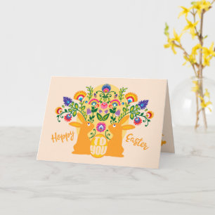 Yellow🐰 Bunnies with Folklore Touch Custom Text Card