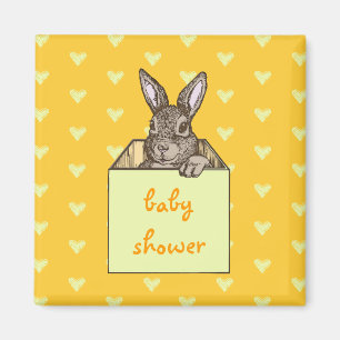 yellow bunny-in-the-box magnet