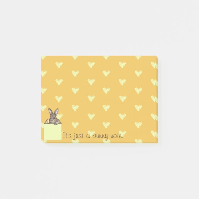 yellow bunny-in-the-box post-it notes (Front)