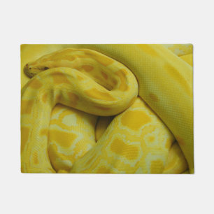Yellow Burmese Python Doormat
