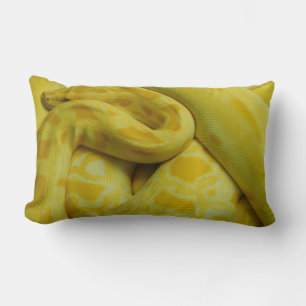 Yellow Burmese Python Lumbar Cushion