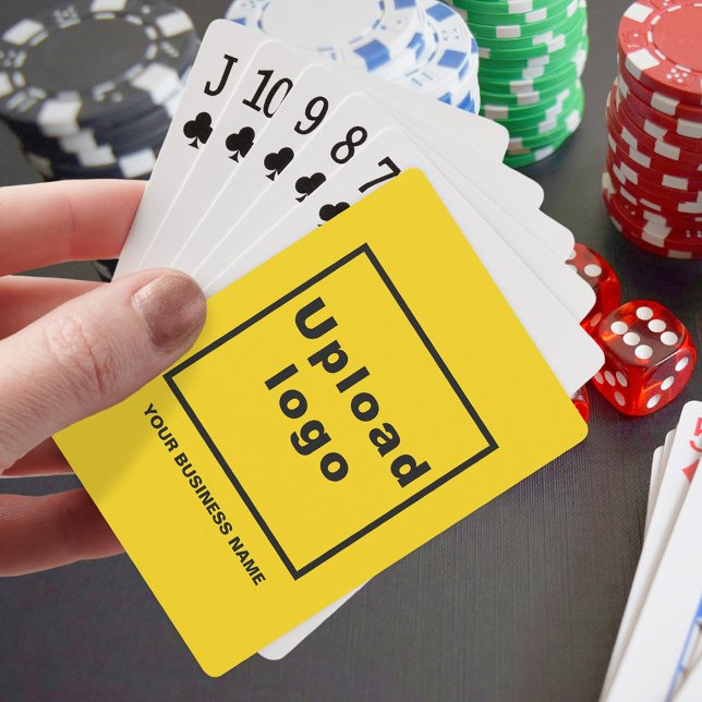 Yellow Business Brand on Playing Cards (Yellow business brand on playing cards)