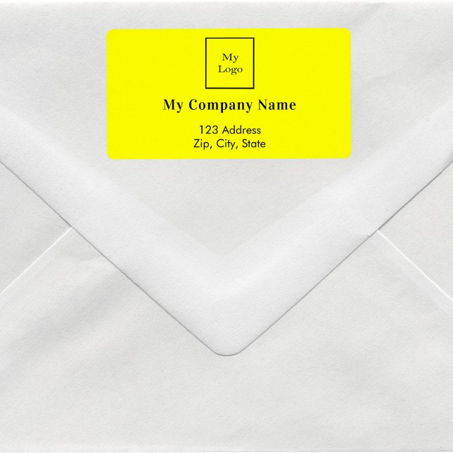 Yellow business logo return address shipping (Creator Uploaded)