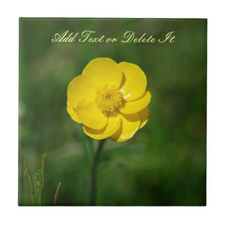 Yellow Buttercup Ceramic Tile