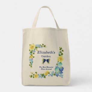 Yellow Buttercups and Blue Iris Tote Bag