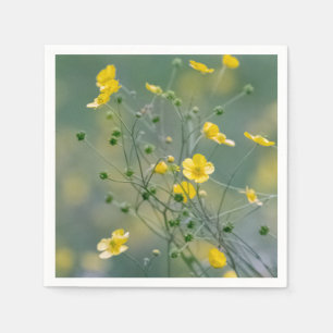 Yellow buttercups napkin