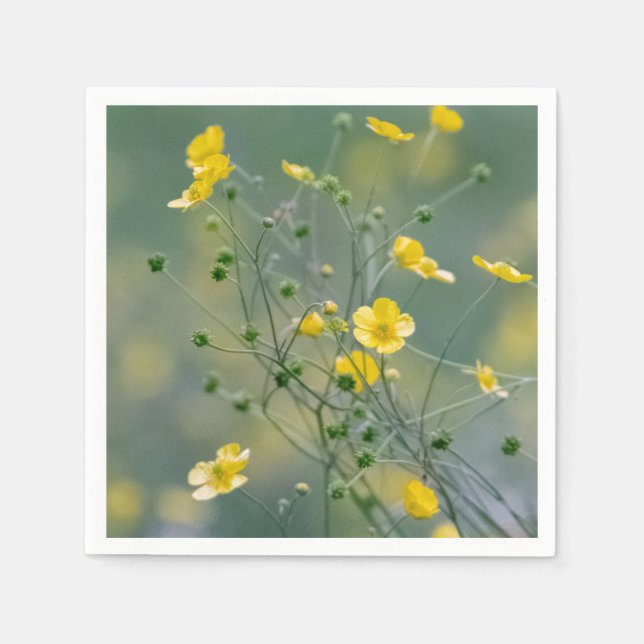 Yellow buttercups napkin (Front)