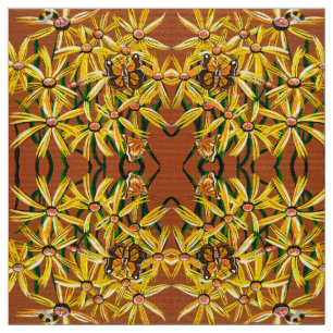 Yellow butterflies and Bees Fabric