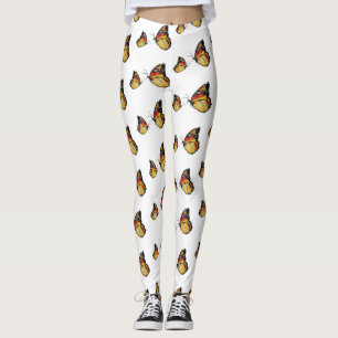Yellow Butterflies Art Custom Leggings