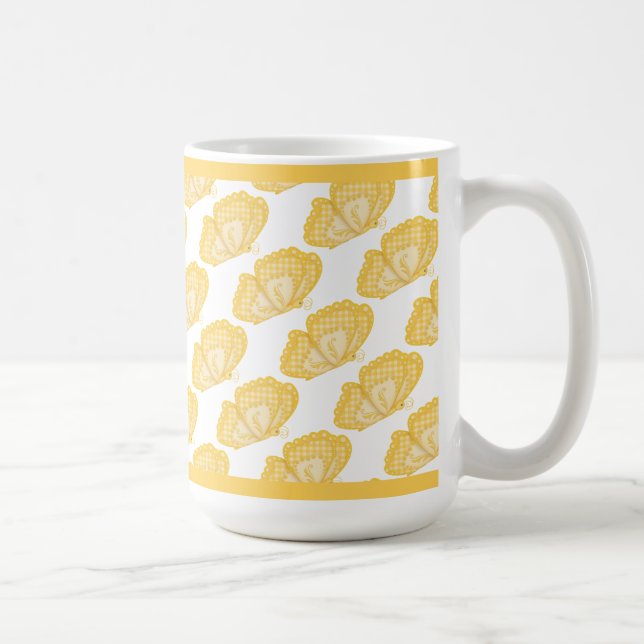 Yellow Butterflies Coffee Mug (Right)