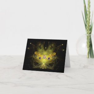 Yellow Butterfly Angel Greeting and Note Card