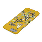 Yellow Butterfly Botanical, Monogrammed Case-Mate iPhone Case (Bottom)
