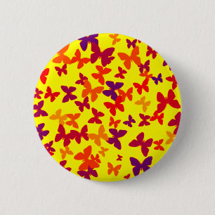 Yellow Butterfly Button