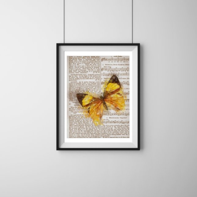 Yellow Butterfly Collage Poster (Creator Uploaded)