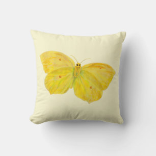 Yellow Butterfly Common Brimstone flying   Cushion