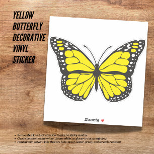  Yellow Butterfly Decorative Vinyl