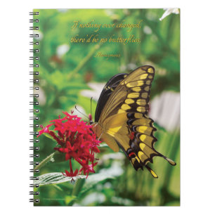 Yellow Butterfly III - Spiral Notebook