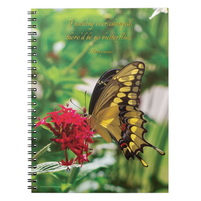 Yellow Butterfly III - Spiral Notebook (Front)