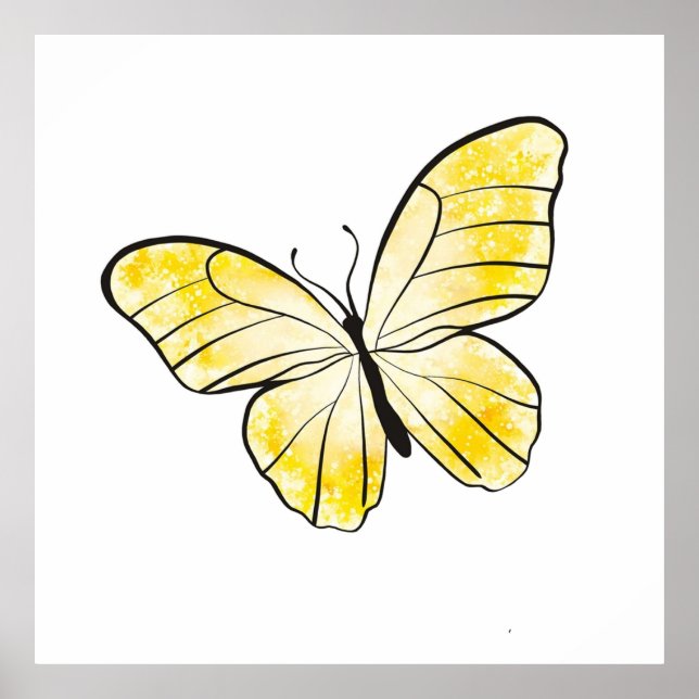 Yellow Butterfly Poster (Front)