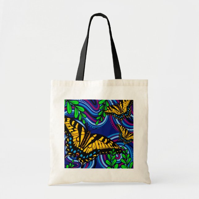 Yellow Butterfly Tote Bag (Front)