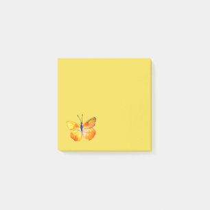 Yellow Butterfly Watercolor Drawing Post-it Notes