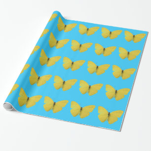 Yellow Butterfly Wrapping Paper