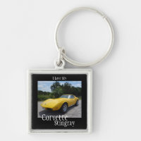 Yellow C3 1973 Corvette Stingray Key Chain