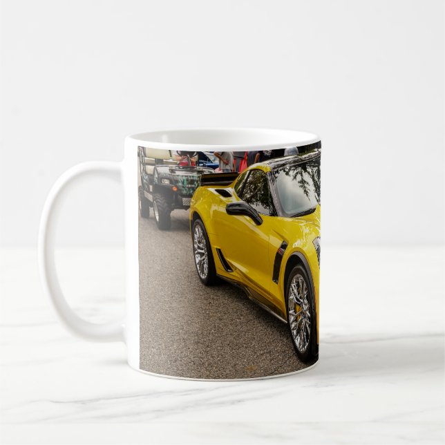 Yellow C7 z07 Package Chevrolet Corvette Coffee Mug (Left)