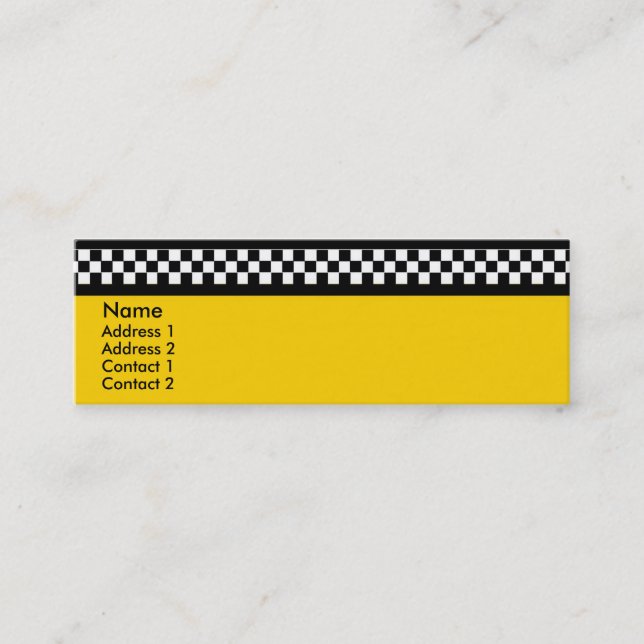 Yellow Cab Business Card #2 (Front)