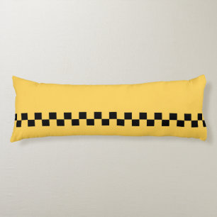 Yellow cab checkered pattern body cushion