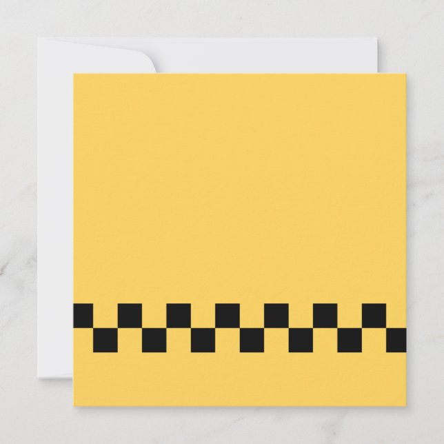 Yellow cab chequered pattern (Front)