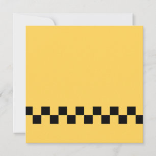 Yellow cab chequered pattern