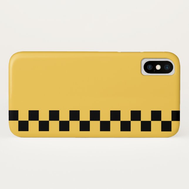 Yellow cab chequered pattern Case-Mate iPhone case (Back (Horizontal))