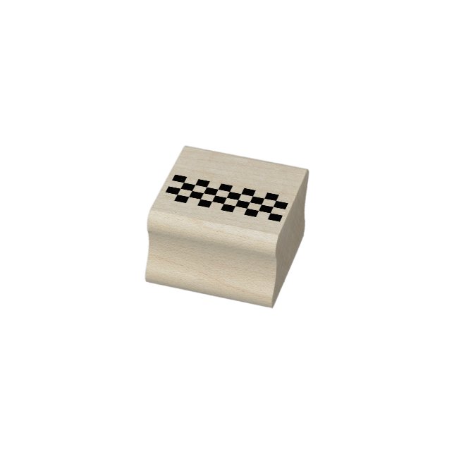 Yellow cab chequered pattern rubber stamp (Stamp)