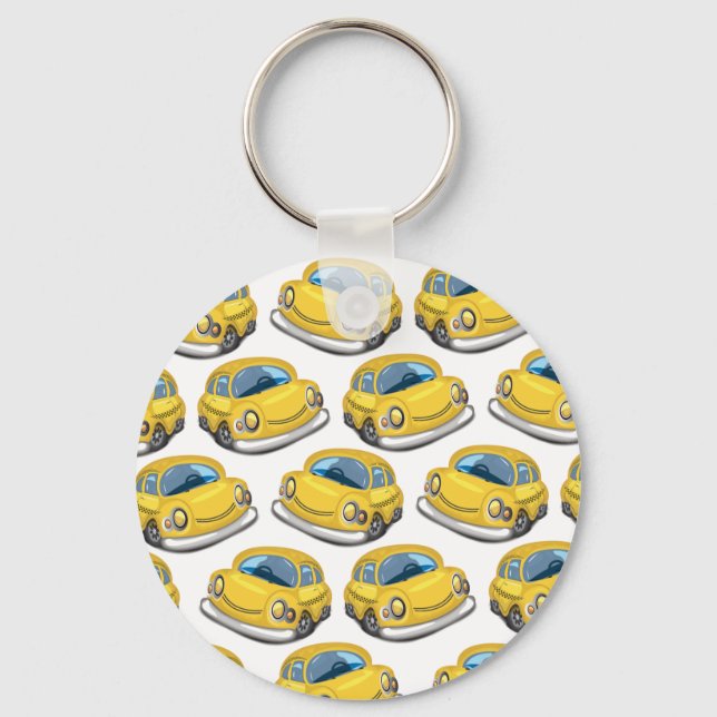 Yellow Cab Taxi Key Ring (Front)