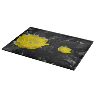 Yellow Cactus Bloom Cutting Board