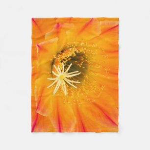 Yellow Cactus Blossom Fleece Blanket