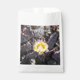 Yellow cactus flower in spring favour bag