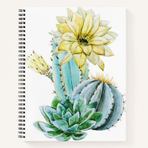 Yellow Cactus Flower Notebook
