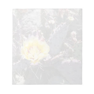 Yellow cactus flower notepad