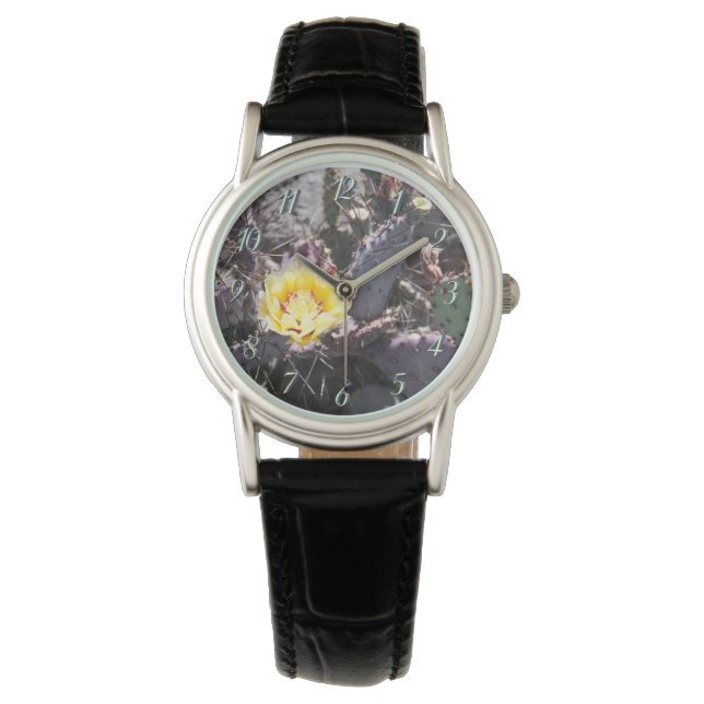 Yellow cactus flower watch (Front)